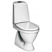 WC-istuin Nautic 1500 Hygienic Flush, kaksoishuuhtelu 4/2,5l, S-lukko, avoin huuhtelukaulus, soft closing kansi