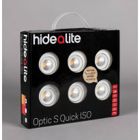LED-alasvalosarja Hide-a-lite Optic Quick S ISO 6-pack, 3000K, valkoinen
