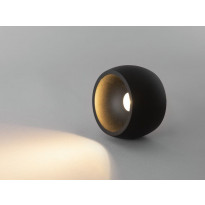 LED-kattovalaisin Hide-a-lite Globe G2 Surface, Tune, musta