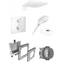 Sadesuihkusetti Hansgrohe ShowerSelect/Raindance E 300 Air, termostaattihanalla, piiloasennus, mattavalkoinen