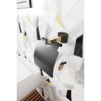 WC-paperiteline Hietakari Melange, musta/messinki