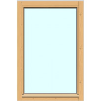 Yksilasinen ikkuna HR-Ikkunat, 6x9, suojakäsitelty karmi, kiinteä ikkuna, karkaistu turvalasi