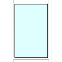 Yksilasinen ikkuna HR-Ikkunat, 6x9, maalattu valkoinen karmi, kiinteä ikkuna, karkaistu turvalasi
