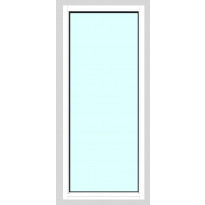 Yksilasinen ikkuna HR-Ikkunat, 8x19, maalattu valkoinen karmi, kiinteä ikkuna, tasolasi