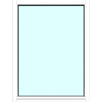 Yksilasinen ikkuna HR-Ikkunat, 9x12, maalattu valkoinen karmi, kiinteä ikkuna, karkaistu turvalasi