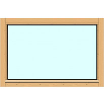 Yksilasinen ikkuna HR-Ikkunat, 9x6, suojakäsitelty karmi, kiinteä ikkuna, tasolasi