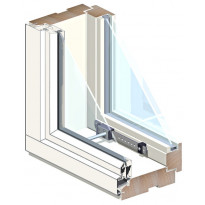 Puu-alumiini-tuuletusikkuna HR-Ikkunat, MSEAL 3x9, karmi 131mm