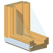 Mökki-ikkuna MS-SK-131 leveys 59cm x korkeus 59cm
