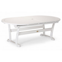 Pöytä Amelia, 110x212-332cm, valkoinen