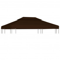 Huvimajan katto 2 kerrosta 310 g/m² 4x3 m ruskea