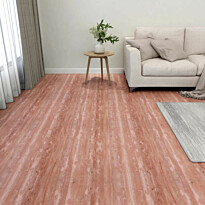 Itsekiinnittyvä lattialankku 55 kpl PVC 5,11 m² punainen