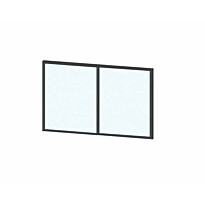 Terassin liukulasi-ikkuna Keraplast 2-os. 1100x1945mm, kirkas/musta