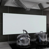 Keittiön roiskesuoja valkoinen 100x40 cm karkaistu lasi