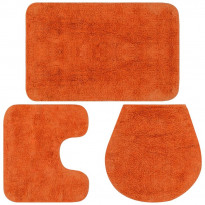Kylpyhuoneen mattosarja 3 osaa kangas oranssi