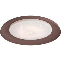 LED-Kattovalaisin Eglo Penjamo, 6,5x46,5cm, ruskea/valkoinen