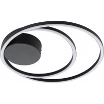 LED-Kattovalaisin Eglo Ruotale, 36W, Ø45cm, musta/valkoinen