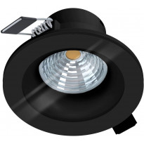 LED-Spottivalaisin Eglo Salabate, Ø8,8cm, 2700K, musta, alasvalo