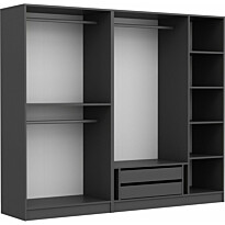Walk-in closet Linento Furniture Kale 190x225cm ilman ovia eri värejä