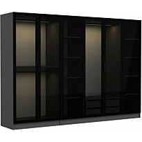 Vaatekaappi Linento Furniture Kale 190x270cm 2 vetolaatikkoa eri värejä