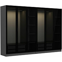 Vaatekaappi Linento Furniture Kale 190x270cm 4 vetolaatikkoa eri värejä