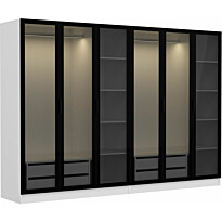 Vaatekaappi Linento Furniture Kale 210x270cm 4 vetolaatikkoa eri värejä