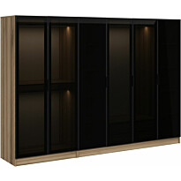 Vaatekaappi Linento Furniture Kale 210x270cm 2 vetolaatikkoa eri värejä