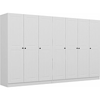 Vaatekaappi Linento Furniture Kale Mebran 4013 190x315cm valkoinen