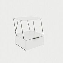 Yöpöytä Linento Furniture Tekoba valkoinen