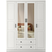 Vaatekaappi Linento Furniture Bahar 654 140cm valkoinen