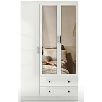 Vaatekaappi Linento Furniture Lavinia 1053 105cm valkoinen