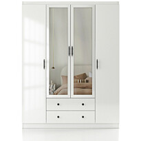 Vaatekaappi Linento Furniture Lavinia 1054 140cm valkoinen