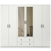 Vaatekaappi Linento Furniture Lavinia 1056 210cm valkoinen