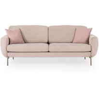 Sohva Linento Furniture Mint, 3-istuttava, vaaleanpunainen