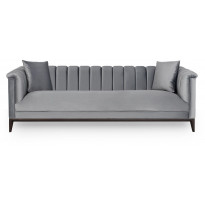 Sohva Linento Furniture Pera, 3-istuttava, harmaa