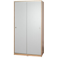 Liukuovivaatekaappi Linento Furniture Swd-431-Sb-2 94cm ruskea/valkoinen