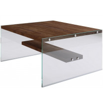 Sohvapöytä Linento Furniture S100, ruskea/lasi