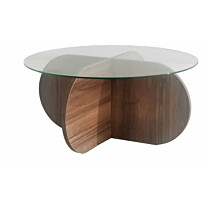 Sohvapöytä Linento Furniture Bubble pähkinä/karkaistu lasi, Verkkokaupan poistotuote