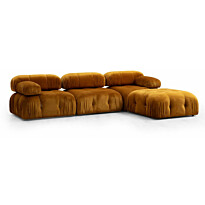 Divaanisohva Linento Furniture Bubble L1-O1-1R -PUF sinappi, Verkkokaupan poistotuote