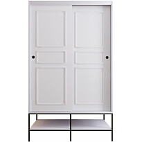 Vaatekaappi liukuovilla Linento Furniture Martin, 120cm, valkoinen