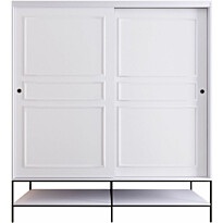 Vaatekaappi liukuovilla Linento Furniture Martin, 190cm, valkoinen