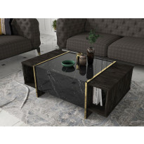 Sohvapöytä Linento Furniture Veyron, musta/kulta