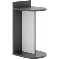 Apupöytä Linento Furniture Dom, antrasiitti/valkoinen