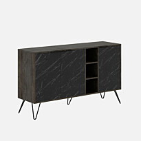 Senkki Linento Furniture Clara, ruskea/musta, Verkkokaupan poistotuote