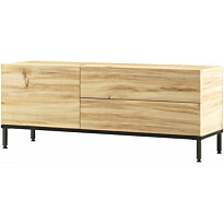 TV-taso Linento Furniture LV5, puukuosi, ruskea, Verkkokaupan poistotuote
