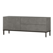 TV-taso Linento Furniture LV5, 120cm, kivikuosi, hopeanharmaa
