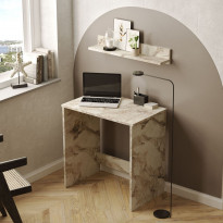 Työpöytä Linento Furniture LE1, marmori, beige