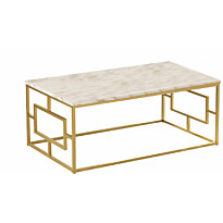 Sohvapöytä Linento Furniture VG12-GE valkoinen marmori/kulta, Verkkokaupan poistotuote