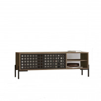 TV-taso Linento Furniture NE1, ruskea/harmaa