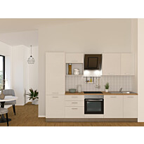 Valmiskeittiö Mimo Furniture Suzan kitchen, leveys 285cm, ilman kodinkoneita, vaalea/tammi