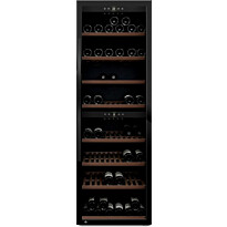 Kahden lämpötilan viinikaappi mQuvée WineExpert 180 Fullglass Black SW-180B, musta